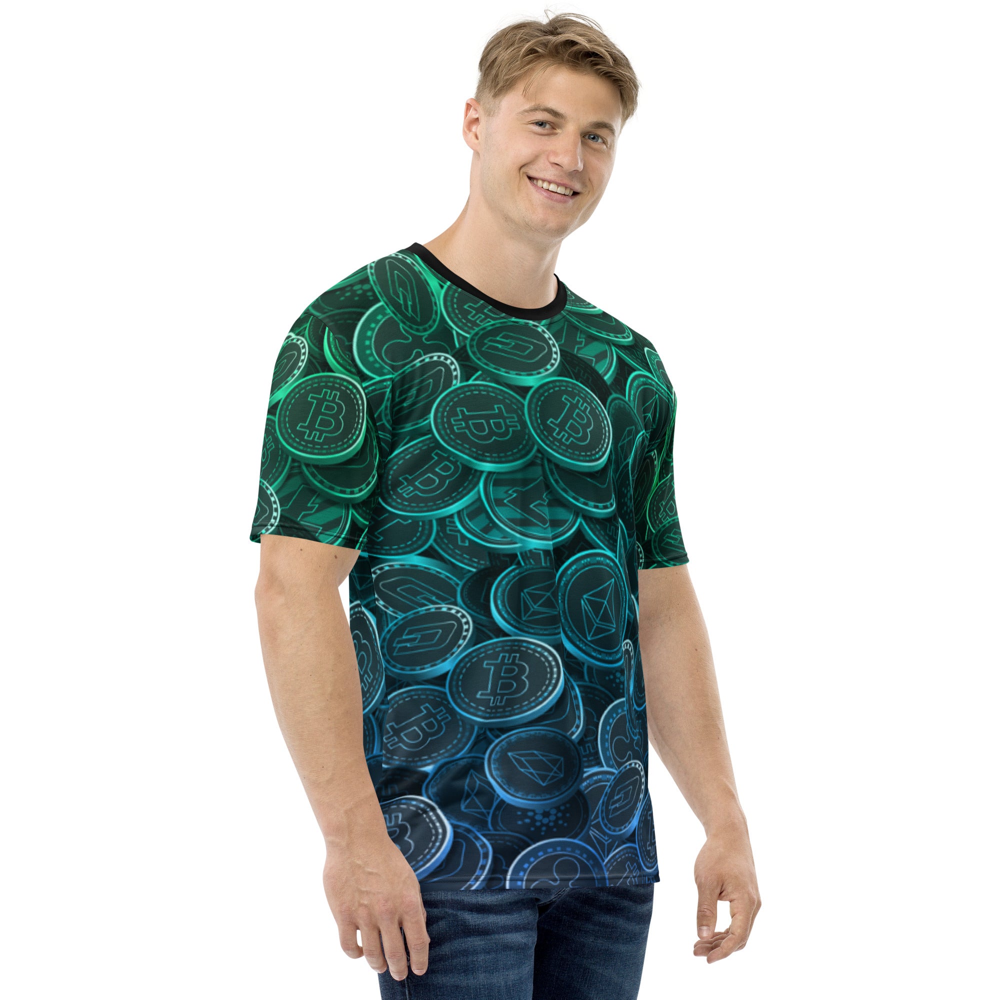 Crypto Coins All Over Print T-Shirt - CRYPTOPRNR®