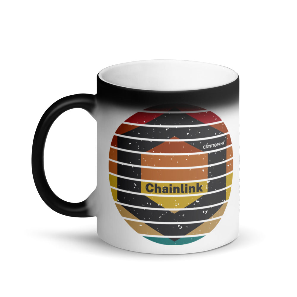 Original CHAINLINK COLORS Matte Black Magic Mug - CRYPTOPRNR®
