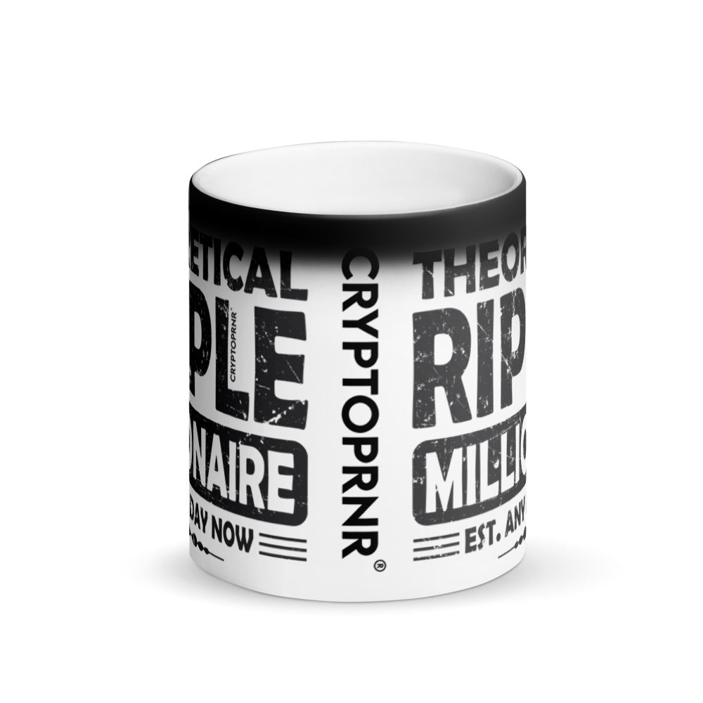 Original RIPPLE MILLIONAIRE Matte Black Magic Mug - CRYPTOPRNR®