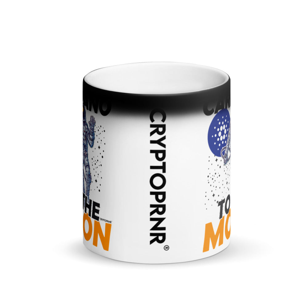 Original CARDANO MOON 2 Matte Black Magic Mug - CRYPTOPRNR®