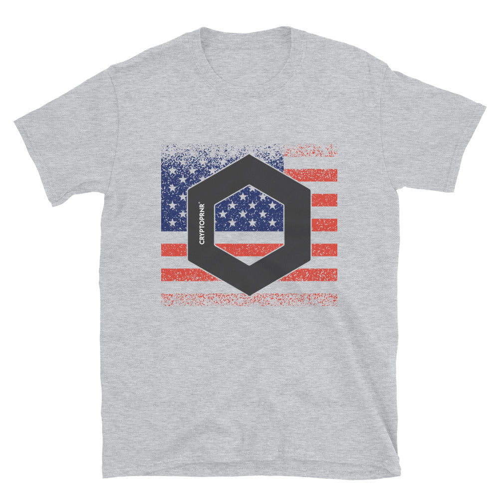 Original CHAINLINK FLAG - CRYPTOPRNR® Unisex T-Shirt